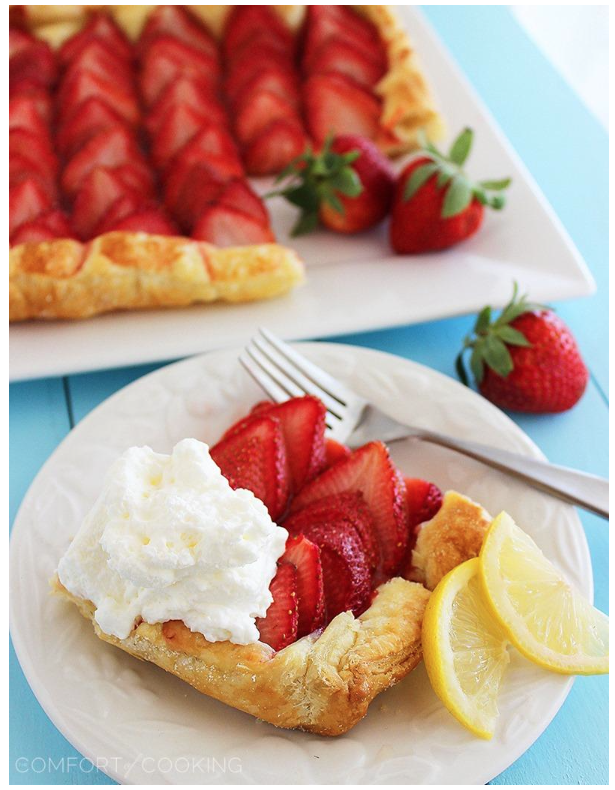 3 Ingredient Strawberry Tart with Lemon Whipped Cream