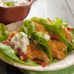 Chicken Lettuce Wraps with Tzatziki Sauce