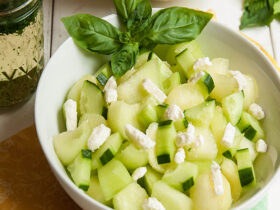 Cucumber Honeydew Feta Salad