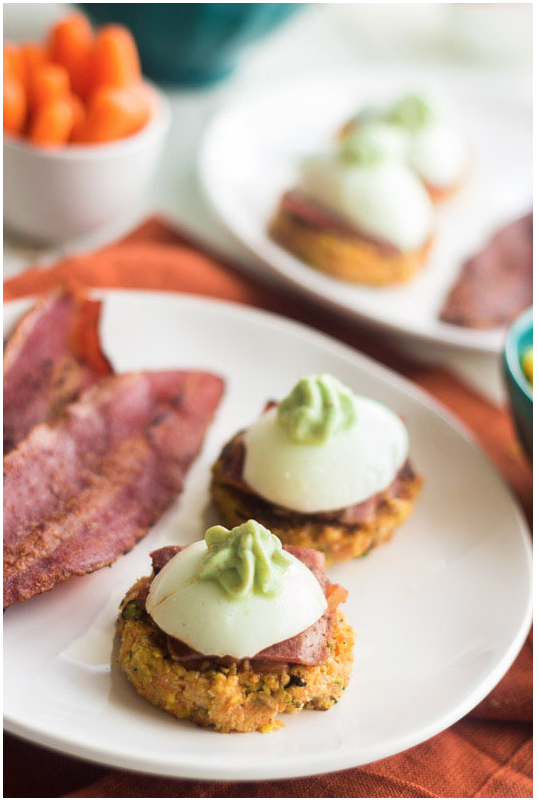 Mexican Carrot Fritters with Bacon and Egg