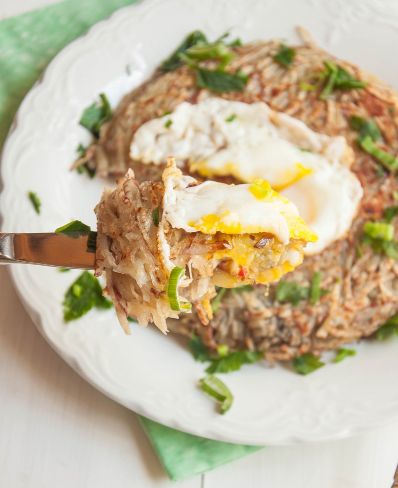 Mushroom Cheese Stuffed Hash Browns