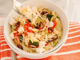 Parmesan Mozzarella Orzo Vegetable Bowl
