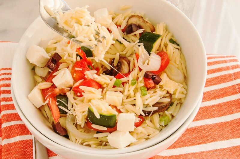 Parmesan Mozzarella Orzo Vegetable Bowl