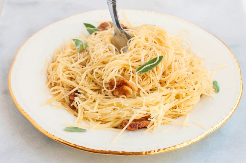 Pasta and Walnuts in Sage Brown Butter