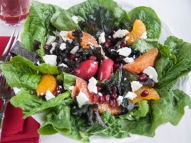 Purple Kale Salad with Pomegranate Vinaigrette