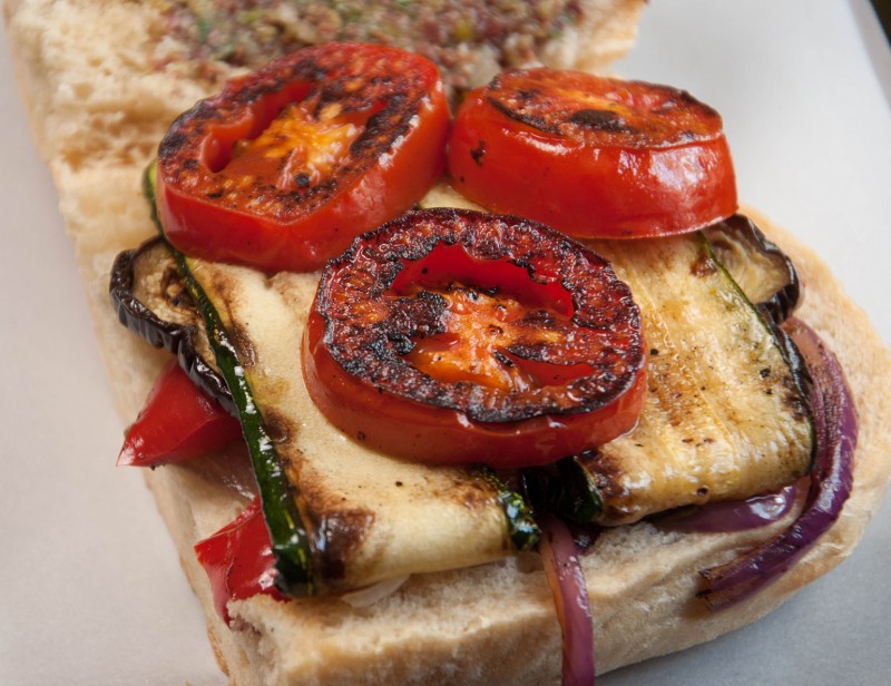 Skillet Roasted Vegetable Muffuletta
