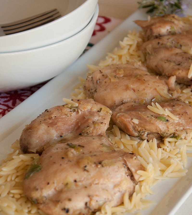 Skillet Rosemary Chicken Thighs