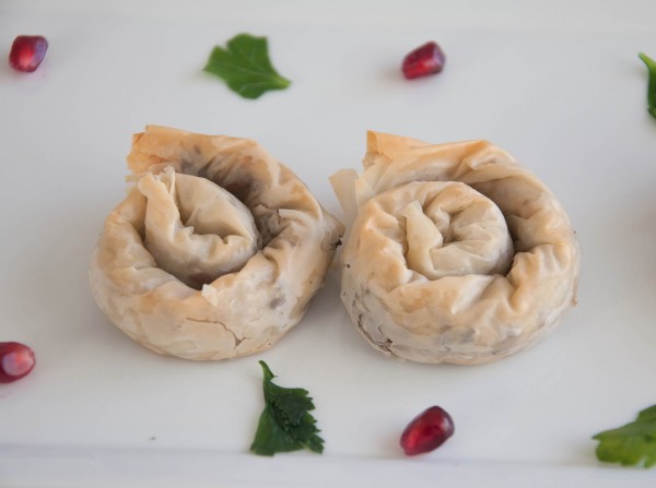 Two Baklava Meat Rolls